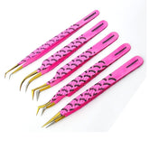 5pcs Best Eyelash Extension Tweezers Set - TWEEZER WORLD